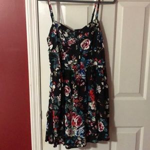 Express black floral dress